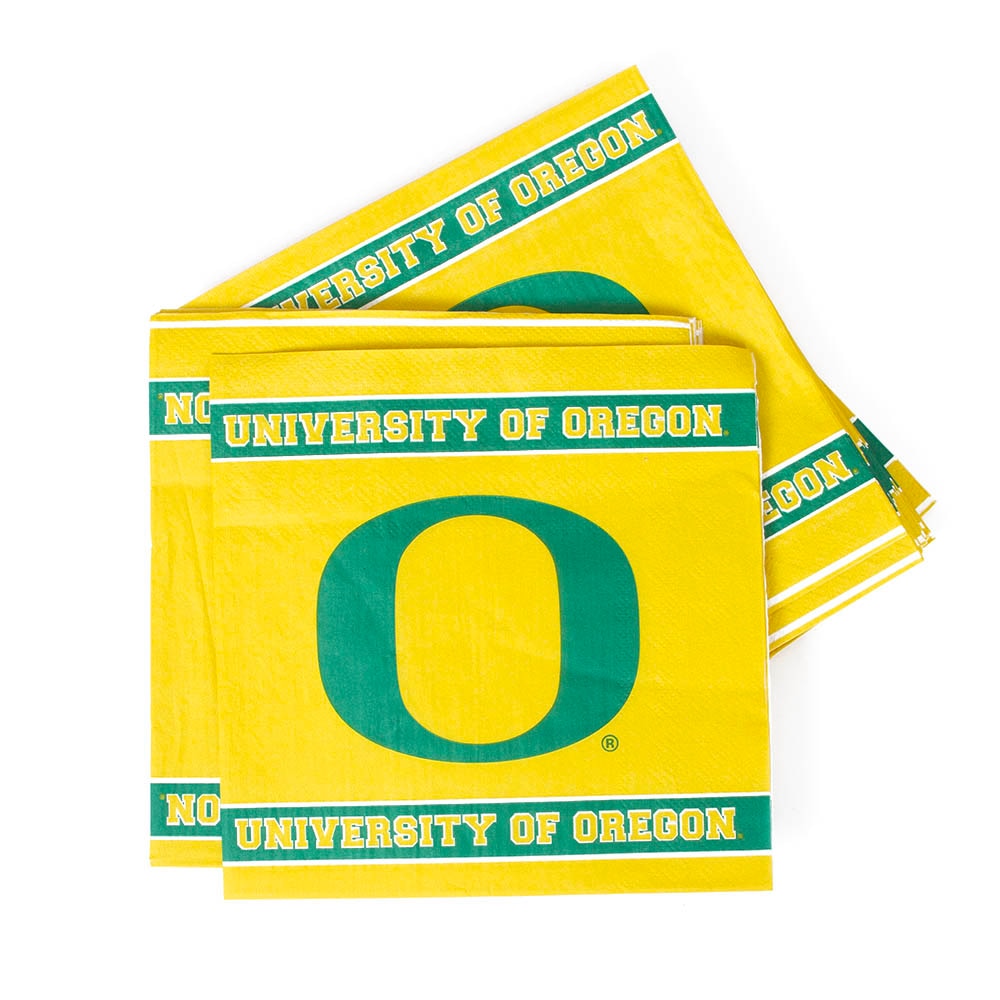 Classic Oregon O, Spirit Product, Yellow, Kitchen Accessories, Home & Auto, 6.5", Square, Paper, Napkins, 953173